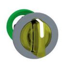 Head For Illuminated Selector Switch, Harmony XB5, Grey Bezel, Yellow Handle, 30MM, Universal Led, 3 Positions