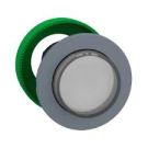Head For Illuminated Push Button, Harmony XB5, Grey Bezel, White Projecting, 30MM, Universal Led, Spring Return, Unmarked